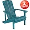 Flash Furniture Charlestown All-Weather Poly Resin Wood Adirondack Chairs in Sea Foam, PK2 2-JJ-C14501-SFM-GG - alternate 7